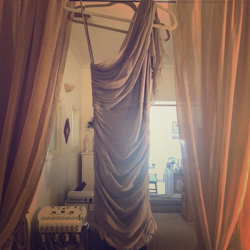 One Shoulder Drapey dress